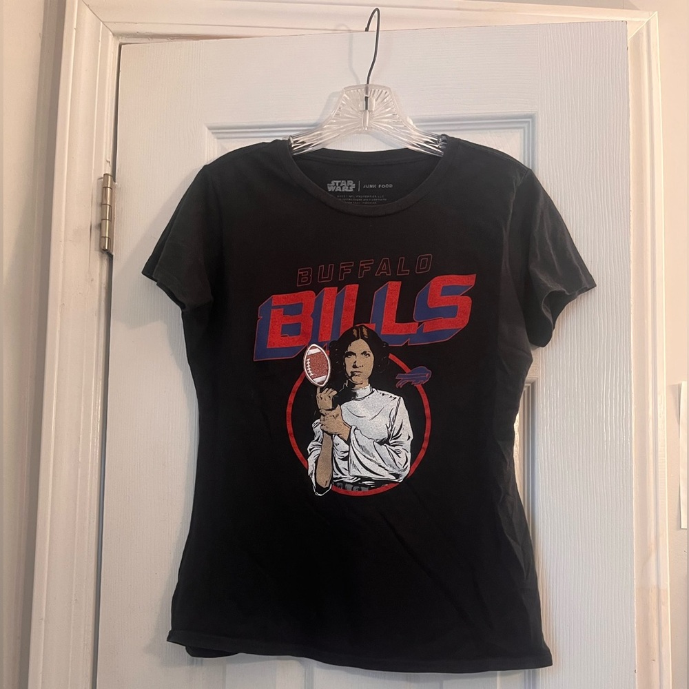 Buffalo Bills Graphic T-Shirt Star Wars, Princess Leia Detailed Football Novelty